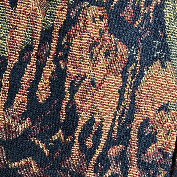 Handmade Vest Women Large Brown Green Tapestry Hunting Sporting Dogs Waistcoat - Picture 9 of 11